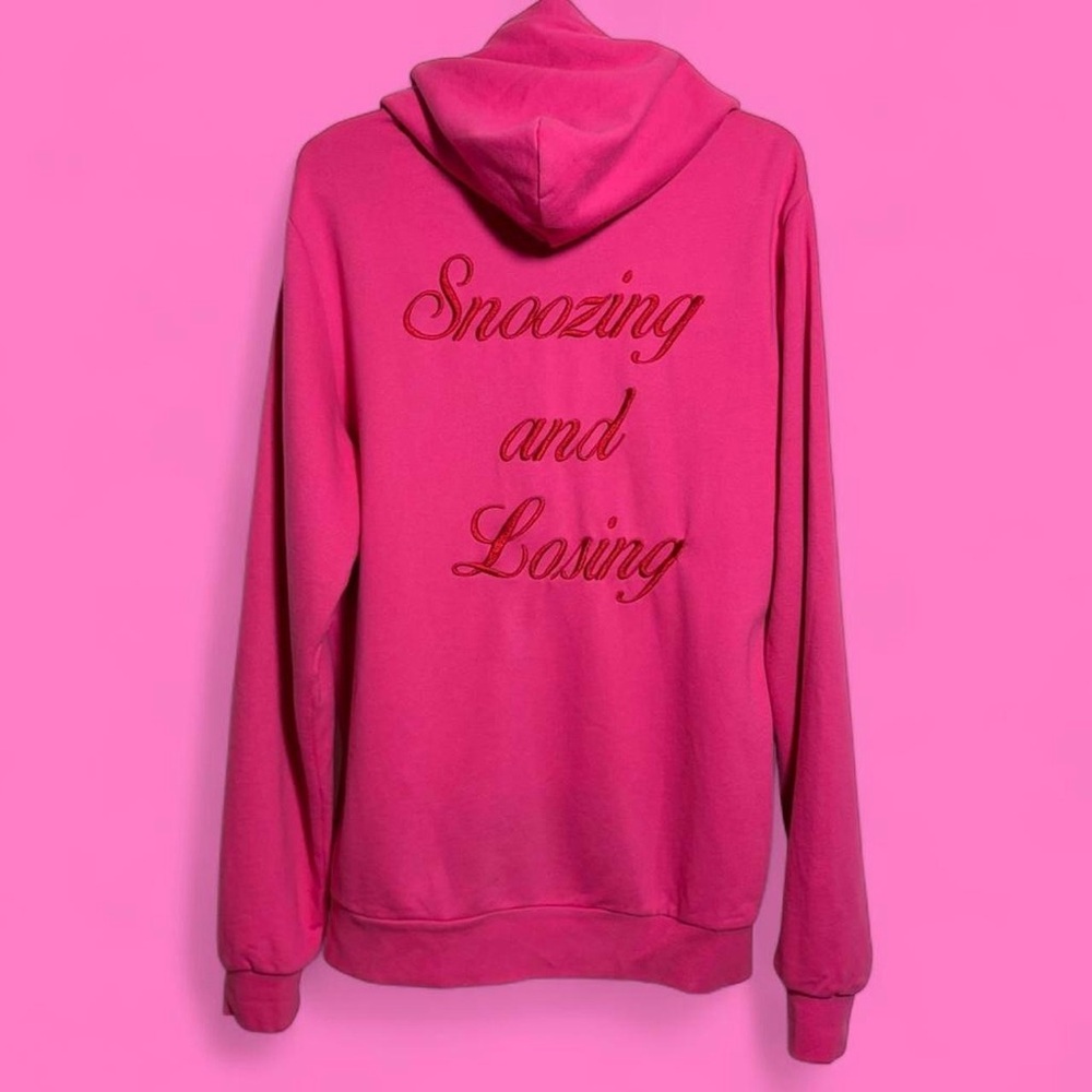 💕😴💕 Lazy Oaf Snoozing and Loosing Pink Hoodie Xsmall